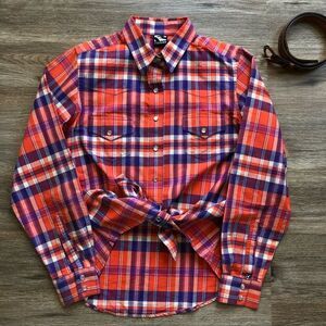 Rockies Women Western Riding Pearl Snap Shirt sz L